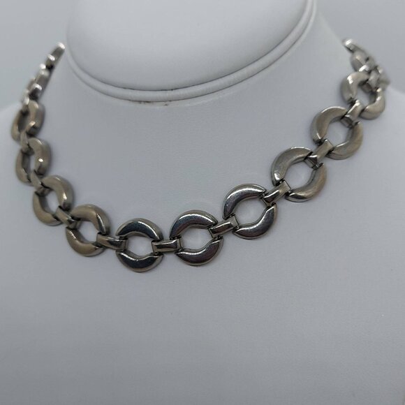 Vintage silver tone choker signed‎ Jaycraft - Picture 2 of 6